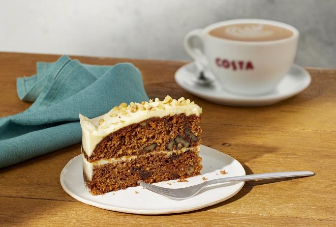 Costa Coffee Cyprus carrot cake